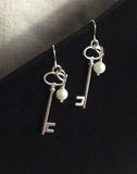 Steampunk Skeleton Key Earrings