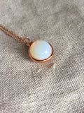 Rose Quartz Rose Gold necklace,