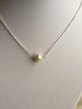 Rose gold Pearl necklace,  Pearl Rose Gold necklace, rose gold necklace, necklace