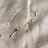 Cupid’s arrow, Arrow Thru Heart Necklace, heart and arrow charm, heart pendant, heart lariat necklace, arrow jewelry,