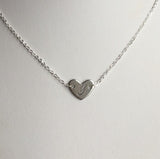 personalized Heart Charm Choker Necklace