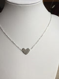 personalized Heart Charm Choker Necklace