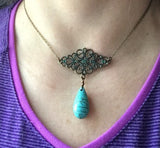 Turquoise Filigree Necklac