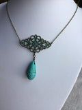 Turquoise Filigree Necklac