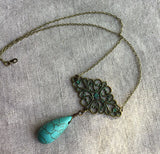 Turquoise Filigree Necklac