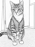 Cats Coloring Book Printable PDF, 20 Cute Cat Coloring Pages, Kittens and Cats, Instant Digital Download, Adult Coloring Book