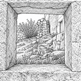 Oradour-sur-Glane Coloring Book Printable | French Village Ruins Coloring Pages | France Travel Coloring Book | Instant Download PDF