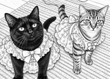 Cats Coloring Book Printable PDF, 20 Cute Cat Coloring Pages, Kittens and Cats, Instant Digital Download, Adult Coloring Book