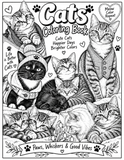 Cats Coloring Book Printable PDF, 20 Cute Cat Coloring Pages, Kittens and Cats, Instant Digital Download, Adult Coloring Book