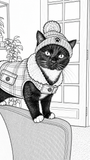 Cats Coloring Book Printable PDF, 20 Cute Cat Coloring Pages, Kittens and Cats, Instant Digital Download, Adult Coloring Book