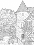 Beautiful Castles of France Coloring Book | Printable Relaxation & Mindfulness Coloring Book | Instant Digital Download (PDF)