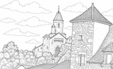 Beautiful Castles of France Coloring Book | Printable Relaxation & Mindfulness Coloring Book | Instant Digital Download (PDF)