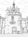 Beautiful Castles of France Coloring Book | Printable Relaxation & Mindfulness Coloring Book | Instant Digital Download (PDF)
