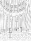 Mont saint michel coloring book digital download