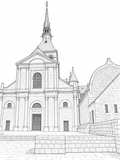 Mont saint michel coloring book digital download