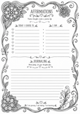 Printable Wellness Journal | Health, Fitness & Gratitude Planner | Undated Digital Journal | PDF Download | Self Care Tracker