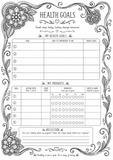 Printable Wellness Journal | Health, Fitness & Gratitude Planner | Undated Digital Journal | PDF Download | Self Care Tracker