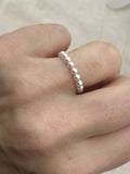 Tiny pearl bridesmaid gift ring