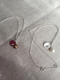 Initial and Pearl Bridal Necklaces