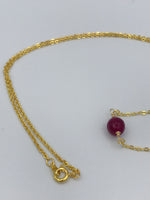 Solitaire hand wrapped birthstone necklace