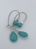 Long dangly turquoise earrings