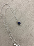 Petite lapis lazuli choker necklace
