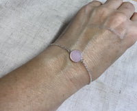 rose quartz bracelet, pink gemstone, rose quartz Bracelet, stone Jewelry,