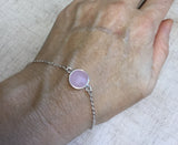 rose quartz bracelet, pink gemstone, rose quartz Bracelet, stone Jewelry,