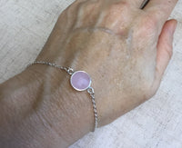 blush pink rose quartz bracelet, pink gemstone, rose quartz Bracelet, stone Jewelry,pink stone, blush jewelry, wedding jewelry, bridesmaid