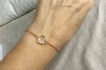 Crystal bracelet, gold bracelet, Rose Gold Bracelet, bridesmaids gift, bridal jewelry, Rose gold bracelet