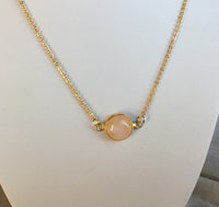 Rose Quartz Rose Gold necklace, Rose Quartz necklace, Bridal Jewelry, bridesmaids gift