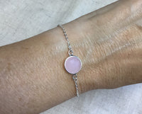 blush pink rose quartz bracelet, pink gemstone, rose quartz Bracelet, stone Jewelry,pink stone, blush jewelry, wedding jewelry, bridesmaid