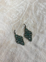 boho bronze filligree earrings, patina dangle and drop earrings, boho earrings, bridesmaid earrings, boho jewelry, filigree earrings,