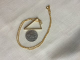 Triangle charm necklace, geometric necklace, triangle pendant, gold triangle