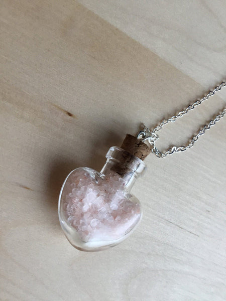 Food jewelry, foodie gift, gift for foodie, himalayan pink Salt necklace, foodie jewelry, gourmet necklace, Himalayan pink salt jewelry,
