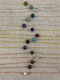 January Birthstone necklace,  garnet necklace, garnet, periodot, turquoise, amethyst, aquamarine, boho