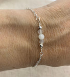 Moonstone bracelet, moonstone agate bracelet, delicate bracelet,