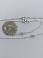 Tiny Blue Agate Choker, dainty blue agate bracelet, layering choker or bracelet,