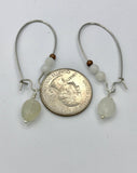 moonstone earrings, boho earrings, silver boho earrings, large drop earrings,