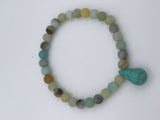 Turquoise and amazonite bracelet, Raw stone, turquoise jewelry, turquoise bracelet, Aqua , Boho, layering bracelet, December birthstone