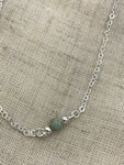 Tiny turquoise and silver bead Choker, dainty turquoise, silver bead bracelet, layering choker or bracelet, silver bracelet, silver choke