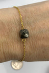 Pyrite bracelet, gold pyrite bracelet, crystal choker,  pyrite choker dainty, boho choker necklace,