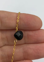 Black agate necklace, black agate, minimalist choker, necklace, elegant necklace, black jewelry,
