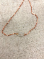 Layered choker, raw crystal moonstone Choker in Rose gold, gold or silver, moonstone necklace, layering choker,