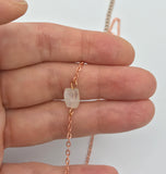 Layered choker, raw crystal moonstone Choker in Rose gold, gold or silver, moonstone necklace, layering choker,