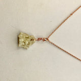 Raw crystal necklace, raw druzy necklace, rose gold jewelry, natural stone jewelry, boho jewelry, raw stone necklace,
