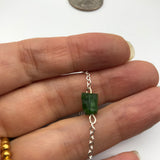raw emerald green crystal Choker in Rose gold, gold or silver, chrome diopside necklace, layering choker,