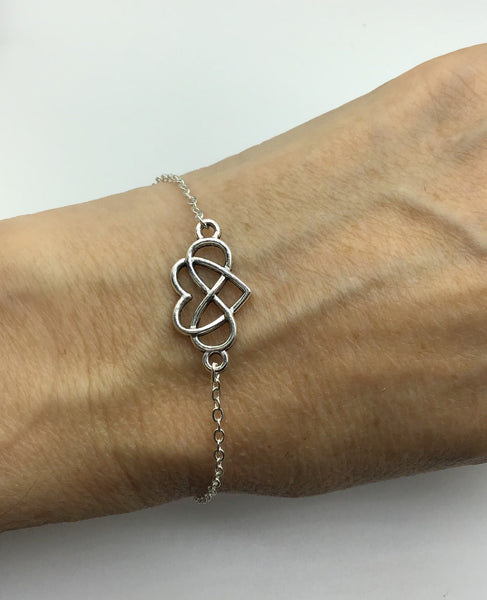 Infinity heart Symbol Bracelet, polyamory, many loves, infinite love bracelet, boho bracelet, forever love poly jewelry