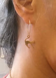Cat Hoop Earrings, silver hoops cat earrings, gold cat hoop earrings, halloween cat earrings, spooky cat,