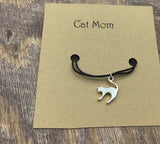 Cat bracelet, cat jewelry, cat lover gift, cat lady, pet lover bracelet, cat charm, Christmas gift, gift for cat lover, stocking stuffer,